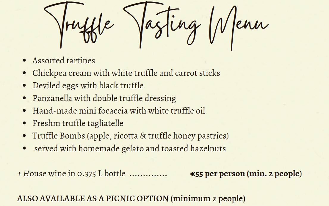 Degustazione di Tartufo e Vino