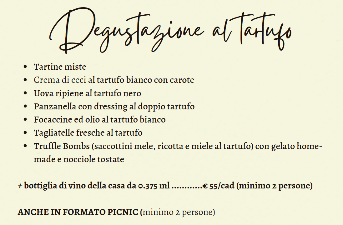 Degustazione di Tartufo e Vino