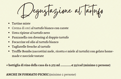 Degustazione di Tartufo e Vino